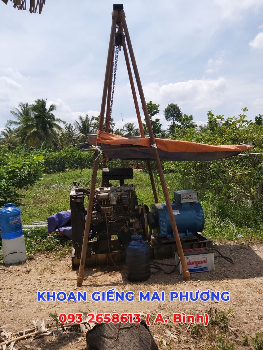 Khoan giếng mỏ cày, khoan gieng mo cay