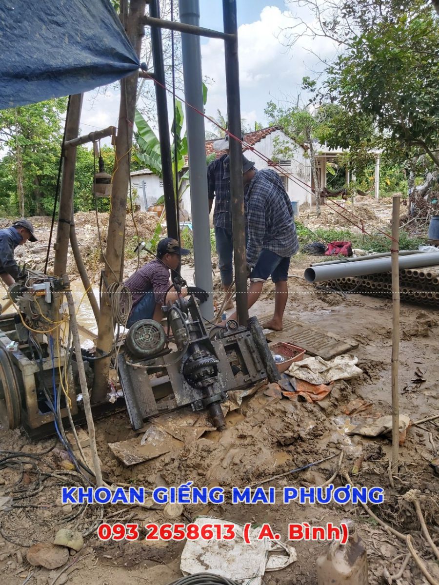 Khoan giếng mỏ cày, khoan gieng mo cay